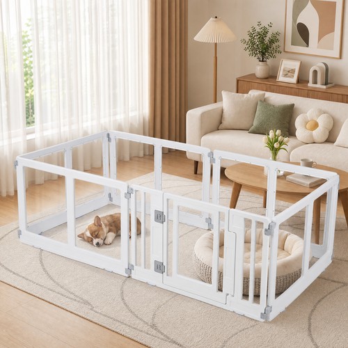 White panel puppy play pen - panel,