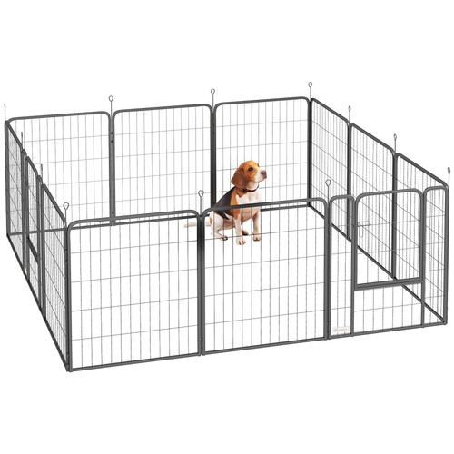 Pawhut dog pen - pawhut, 12-panel