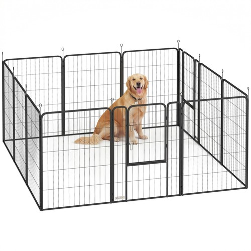 Pawhut dog pen panel - dog, 12-panel