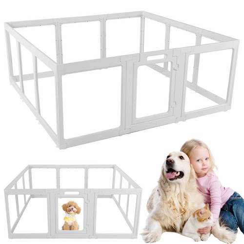 Clear acrylic dog playpen - acrylic,