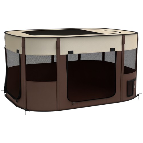 Pawhut portable dog - dog, brown