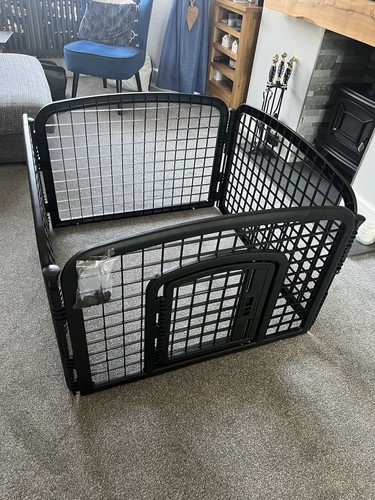 Black indoor dog pet pen - black,