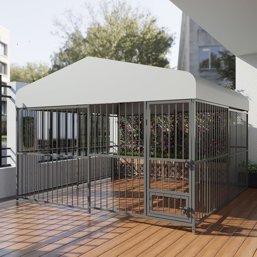 Large outdoor dog kennel - dog,
