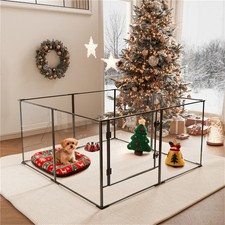 8 Panel Clear Acrylic Dog Play