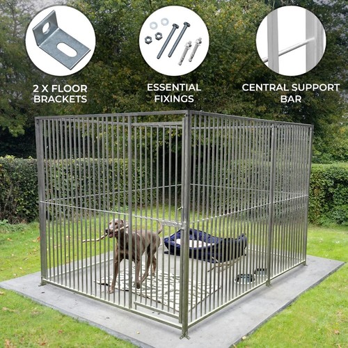 Steel dog run - dog, panels